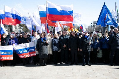 KURSK MEDICAL UNIVERSITY TOOK PART IN THE RALLY DEDICATED TO THE DAY OF REUNIFICATION OF CRIMEA AND SEVASTOPOL WITH RUSSIA