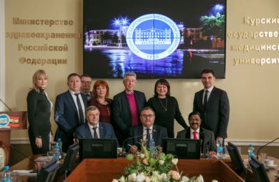 THE MEETING OF THE KURSK REGIONAL COUNCIL OF UNIVERSITY RECTORS AND THE INDIAN DELEGATION IN KSMU