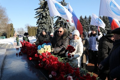 THE DELEGATION OF KSMU HEADED BY THE RECTOR PROFESSOR V.A. LAZARENKO HONORED THE MEMORY OF THE DEFENDERS OF THE MOTHERLAND