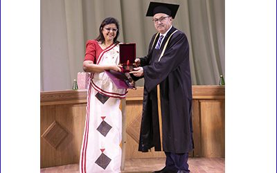 AWARDING OF SRI LANKAN AMBASSADOR JANITA ABEYVIKREMA LIYANAGE WITH THE TITLE OF HONORARY WORKER OF KSMU