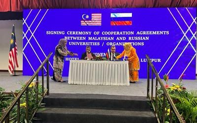 SIGNING OF A MEMORANDUM OF COOPERATION BETWEEN KSMU AND THE UNIVERSITY OF MALAYSIA SABAH