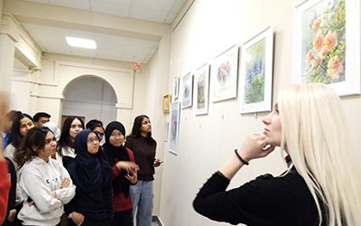 VISIT OF STUDENTS OF IMI KSMU TO THE EXHIBITION OF PAINTINGS WITH A MASTER CLASS