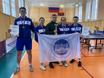 KSMU STUDENTS ARE TABLE TENNIS CHAMPIONS AMONG STUDENTS OF MEDICAL UNIVERSITIES OF RUSSIA